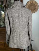 Esprit Brown Herringbone Tweed Double Breasted Peacoat - Image 2