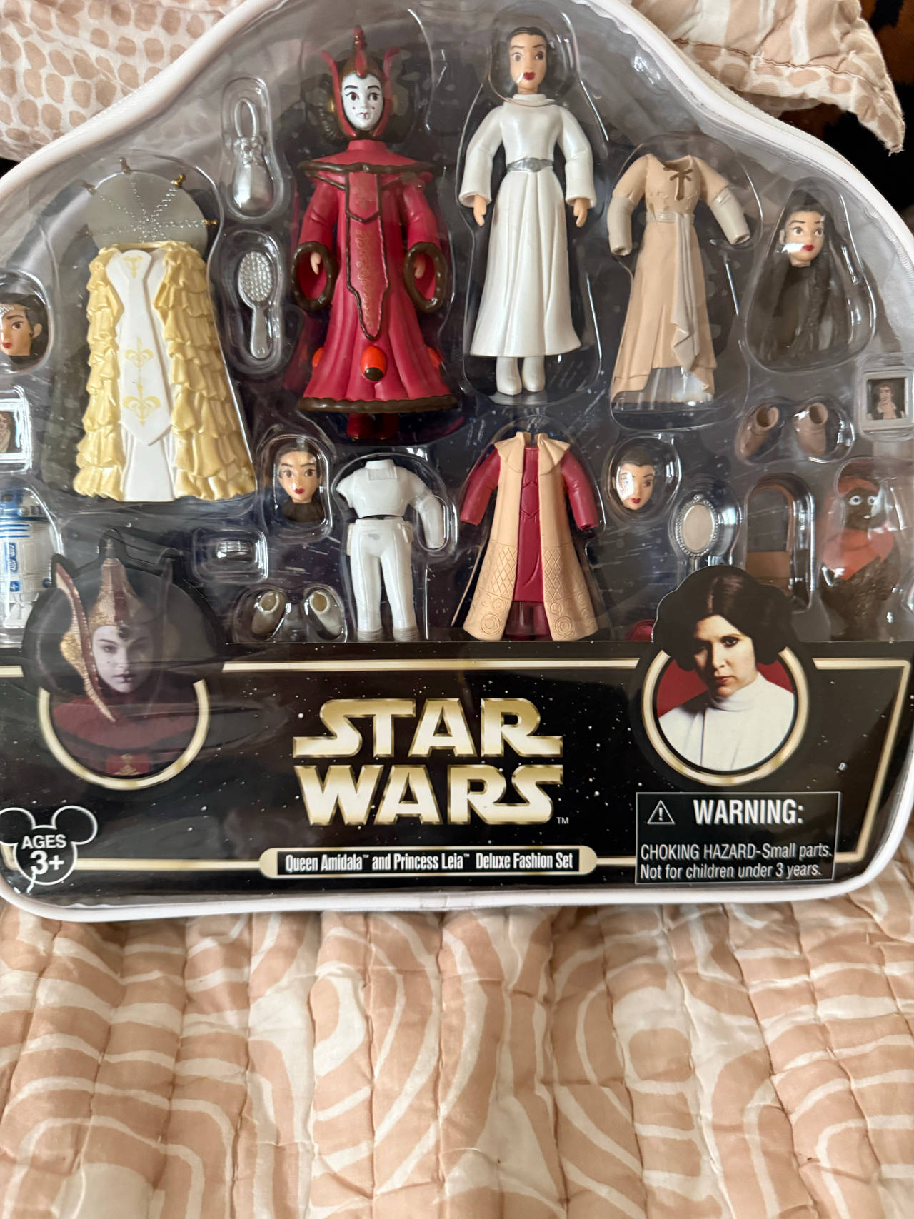 Disney Star Wars Queen Amidala and Princess Leia Deluxe Fashion Set. Never Used