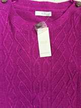 Marks and Spencer Wool Crew Neck Sweater Purple - Image 6
