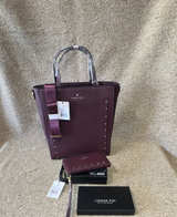 London Fog Sophia Studded Tote Bag with Matching Wallet - Image 1