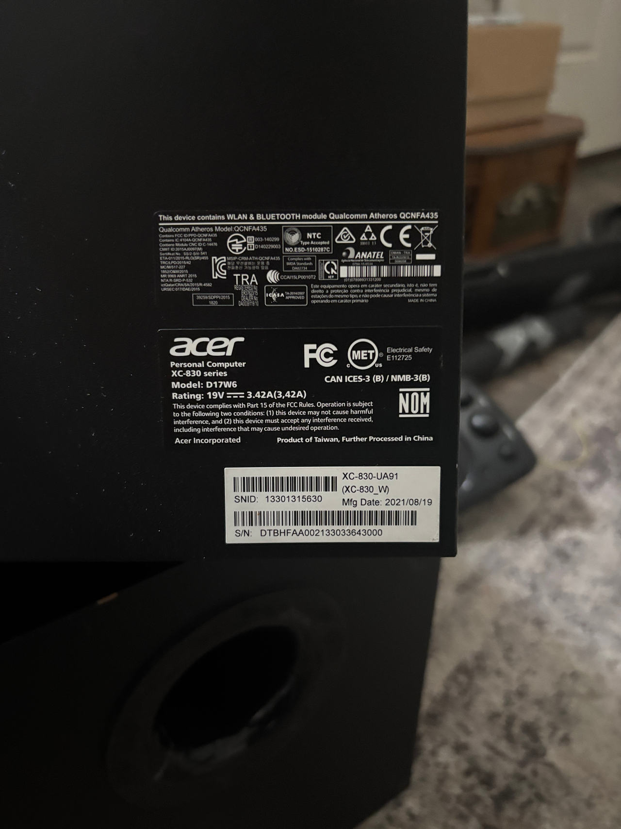 Acer Aspire XC-830