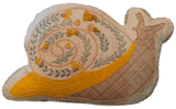 Embroidered Snail Shaped Throw Pillow - Image 3
