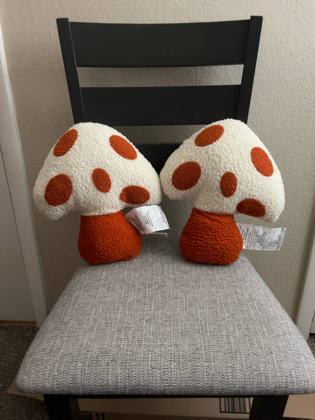 Way To Celebrate Harvest Orange & White Mushroom Pillow
