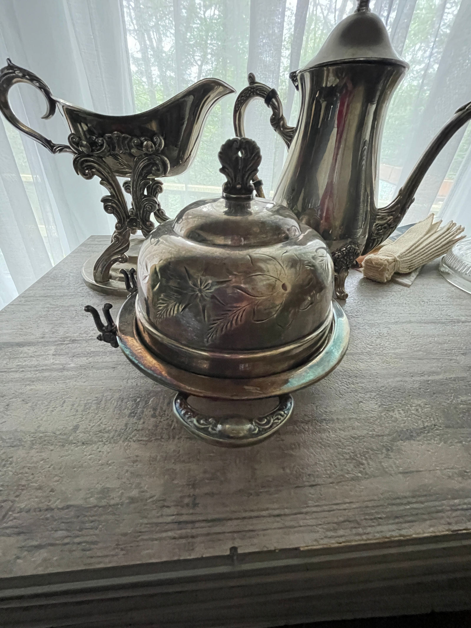 Victorian Silverplate Butter Dish