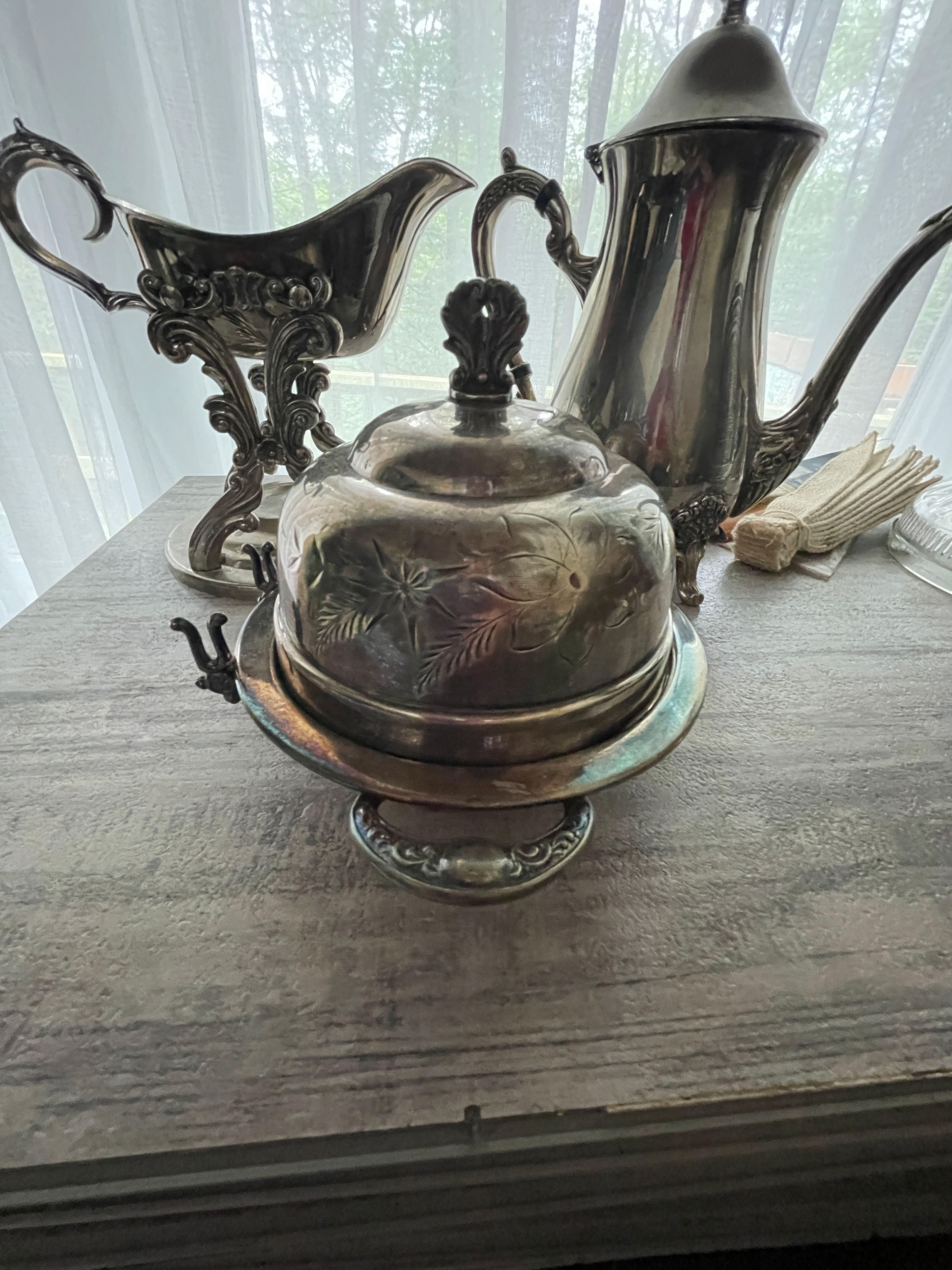 Victorian Silverplate Butter Dish