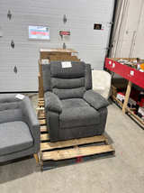 Grey Fabric Manual Recliner Chair - Image 1