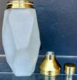 Vintage Anthropologie Frosted Tumbler Glass Cocktail Mixer Shaker - Image 2