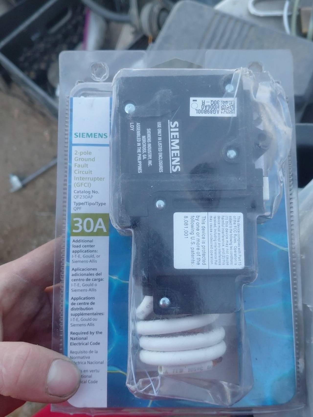 Siemens QF230AP 30-Amp 2-Pole GFCI Circuit Breaker