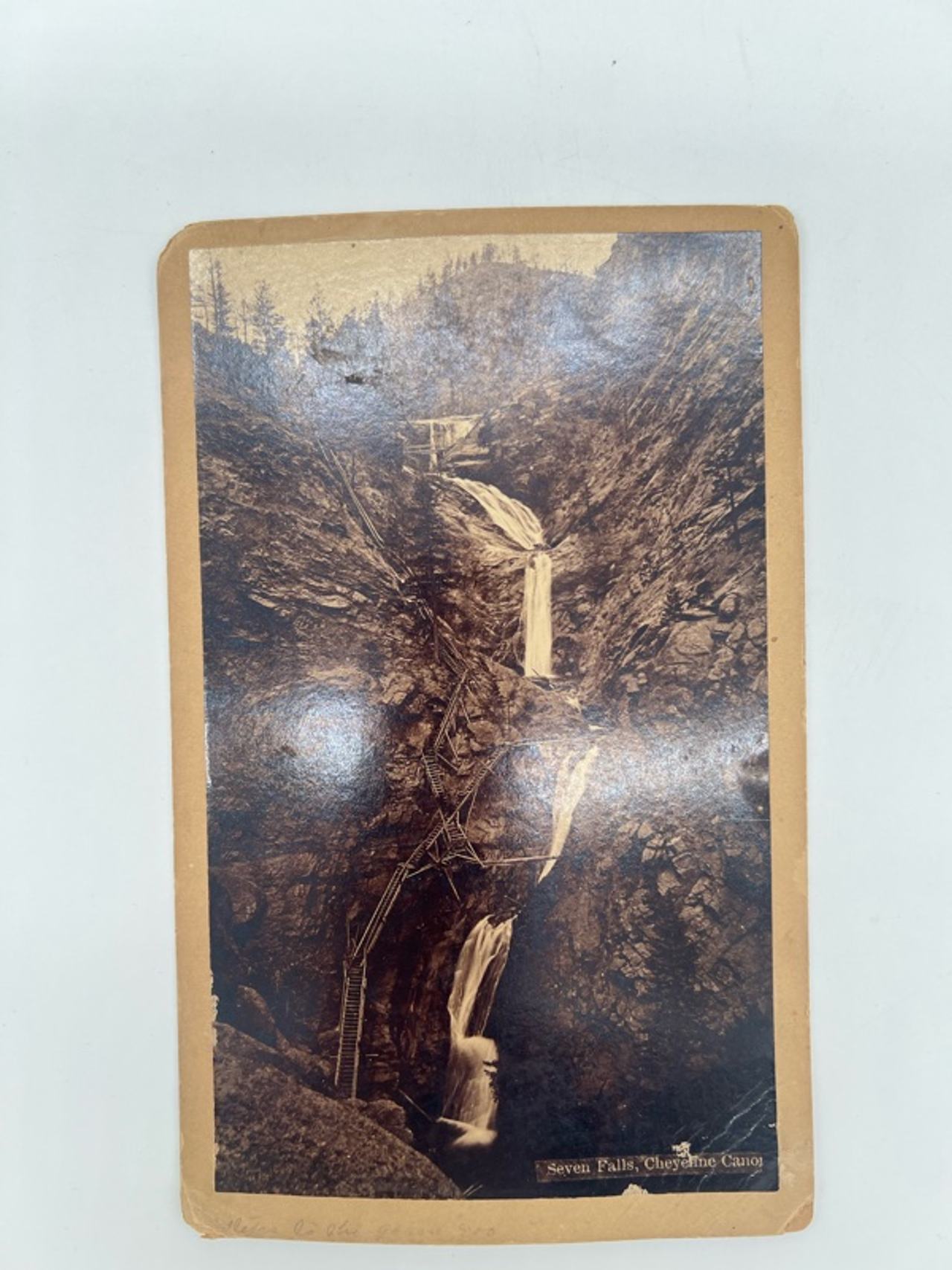 Antique Seven Falls Cheyenne Canyon Colorado Stereoview Card - possible 1880