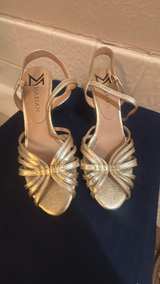 Marian Gold Metallic Strappy Slingback Sandals - Image 3