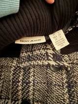 DKNY Wool Blend Coat Black & White Herringbone - Image 2