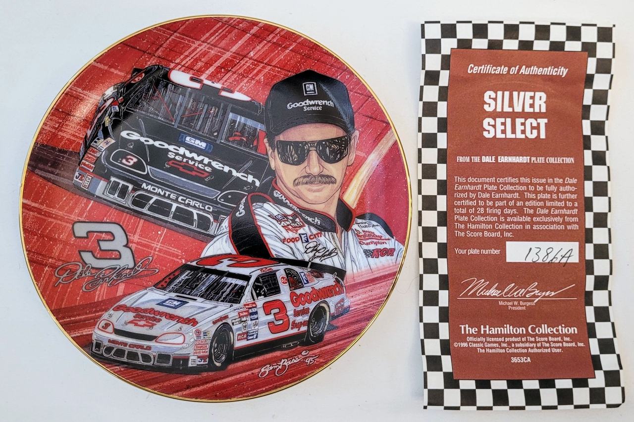 Dale Earnhardt Silver Select Collector Plate