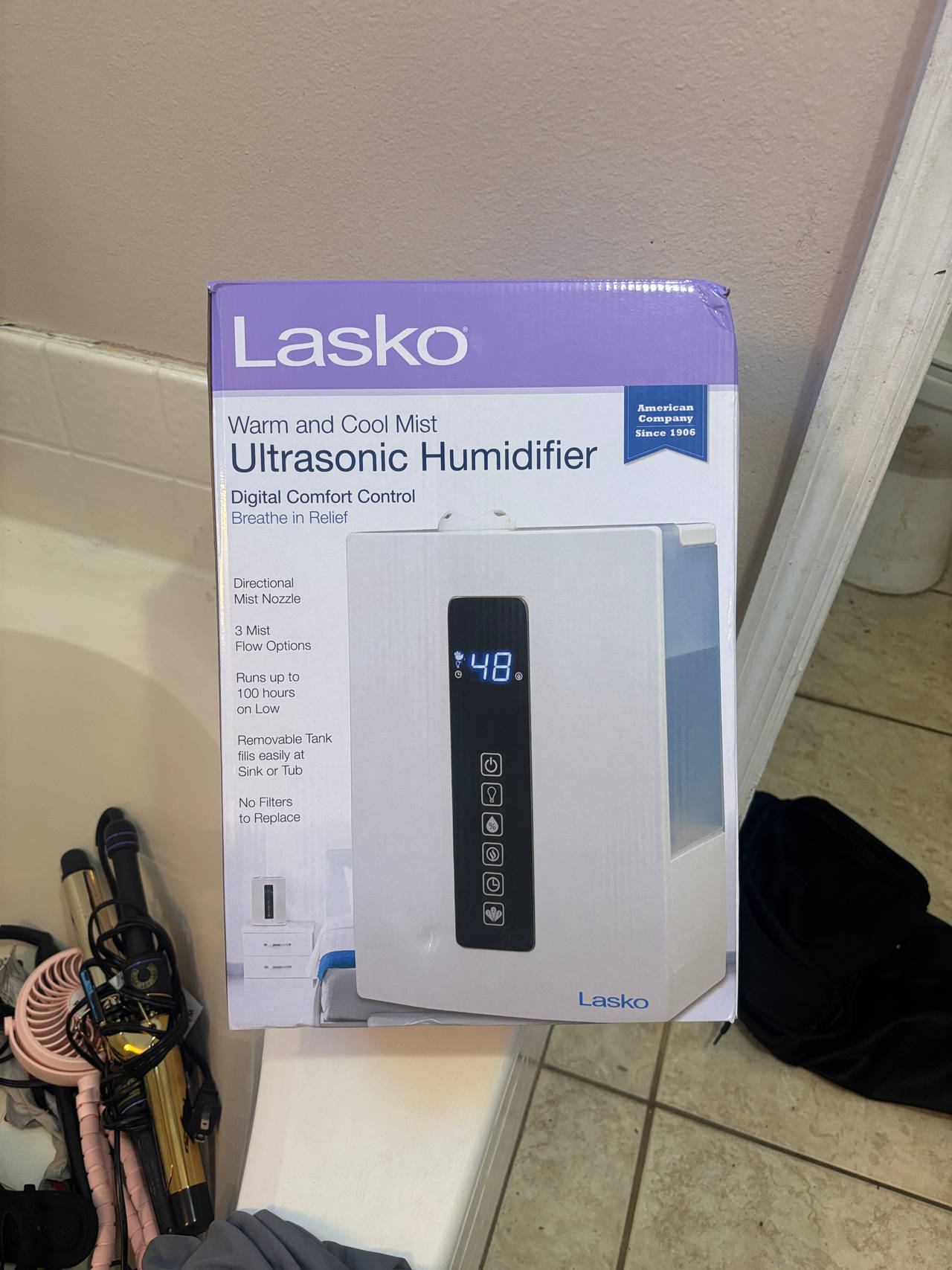 Lasko Warm and Cool Mist Ultrasonic Humidifier