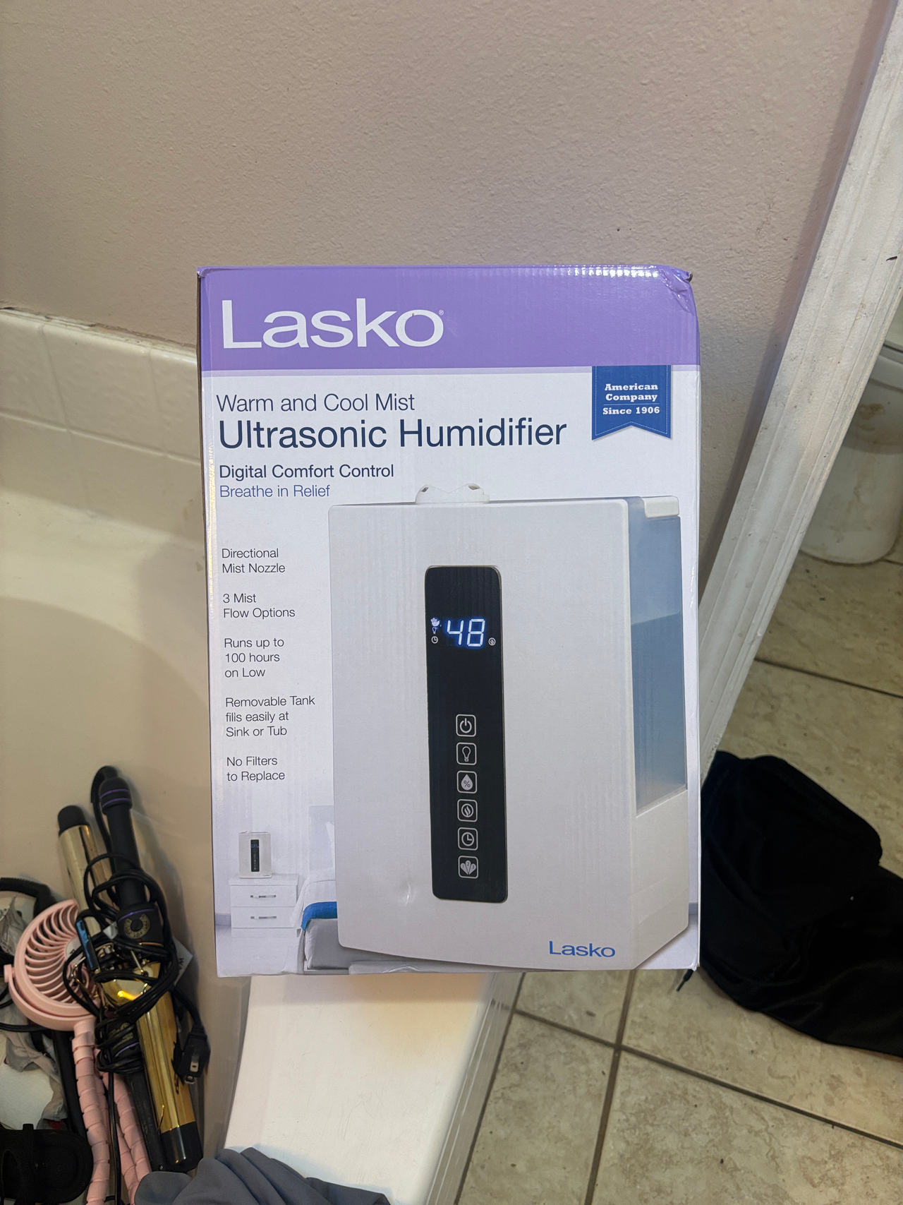 Lasko Warm and Cool Mist Ultrasonic Humidifier