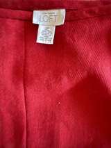 Ann Taylor Red Embroidered Pencil Skirt - Image 1