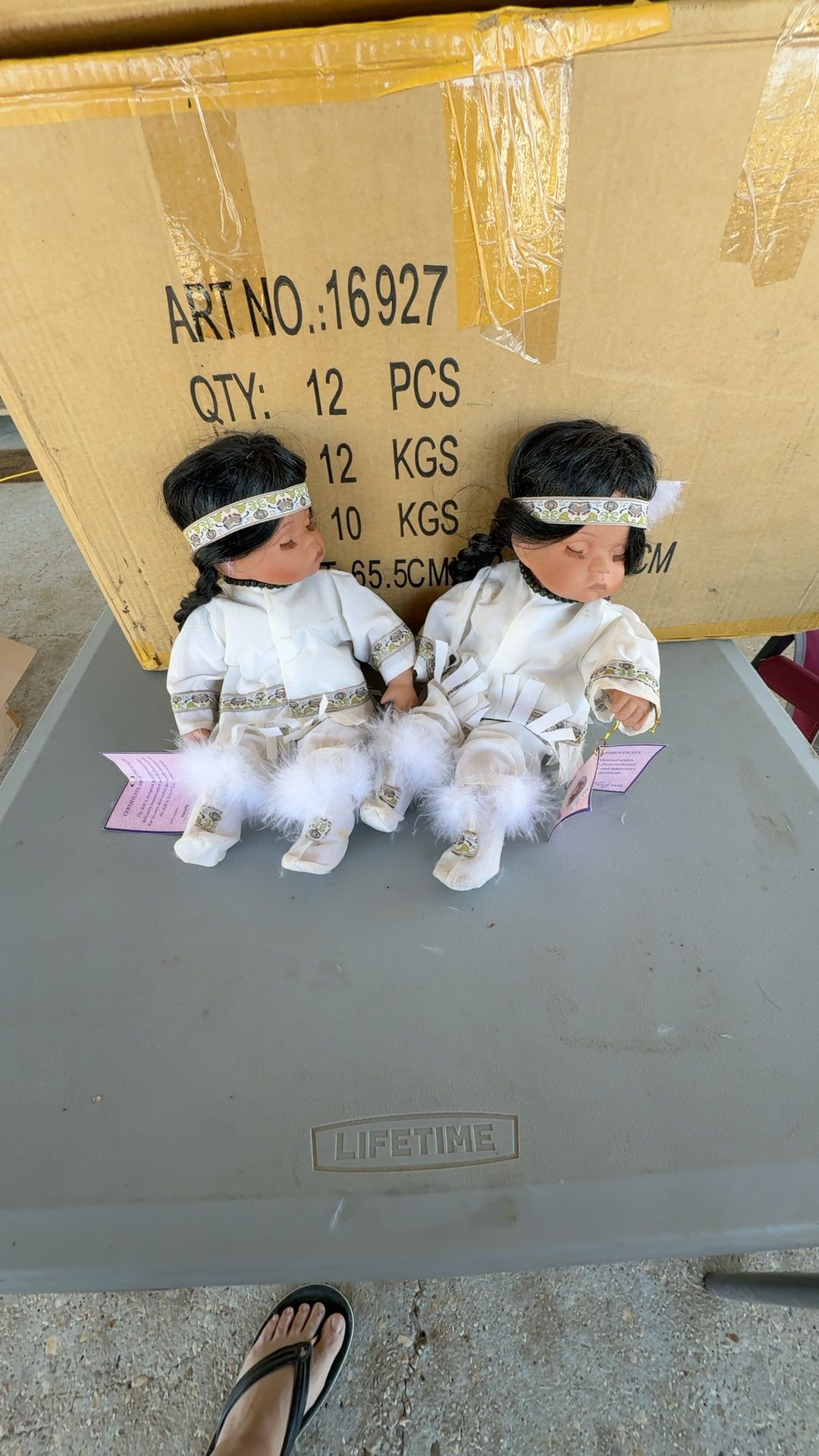 Native American Porcelain Doll – Closed Eyes