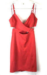 n/nicholas Red Cutout Halter Dress - Image 4