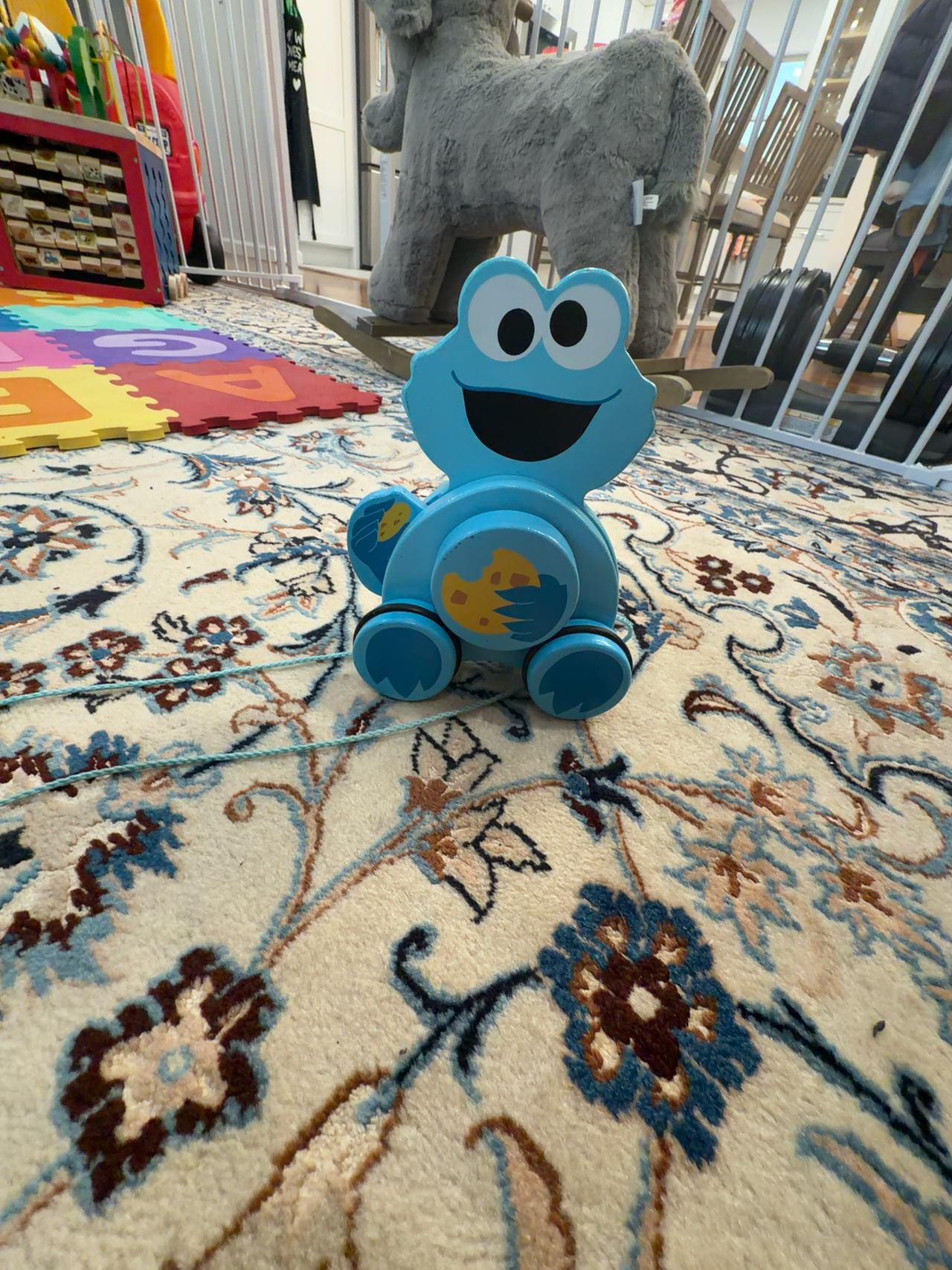 Sesame Street Cookie Monster Wooden Pull Toy