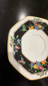Christopher Stuart Orchard Park Black Octagonal Salad Plate - Image 2