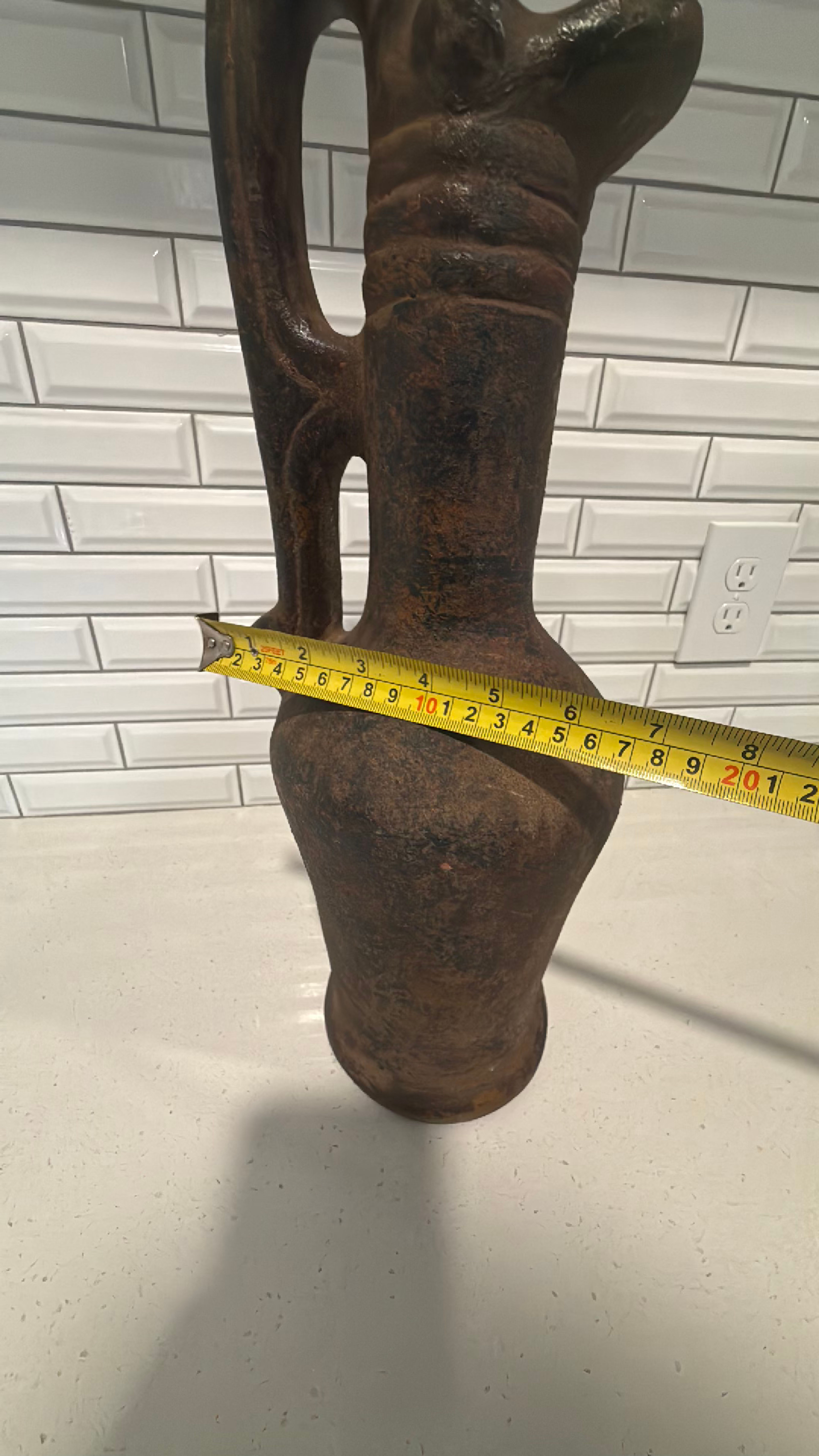 Vintage Rustic Clay Pottery Jug - Image 5