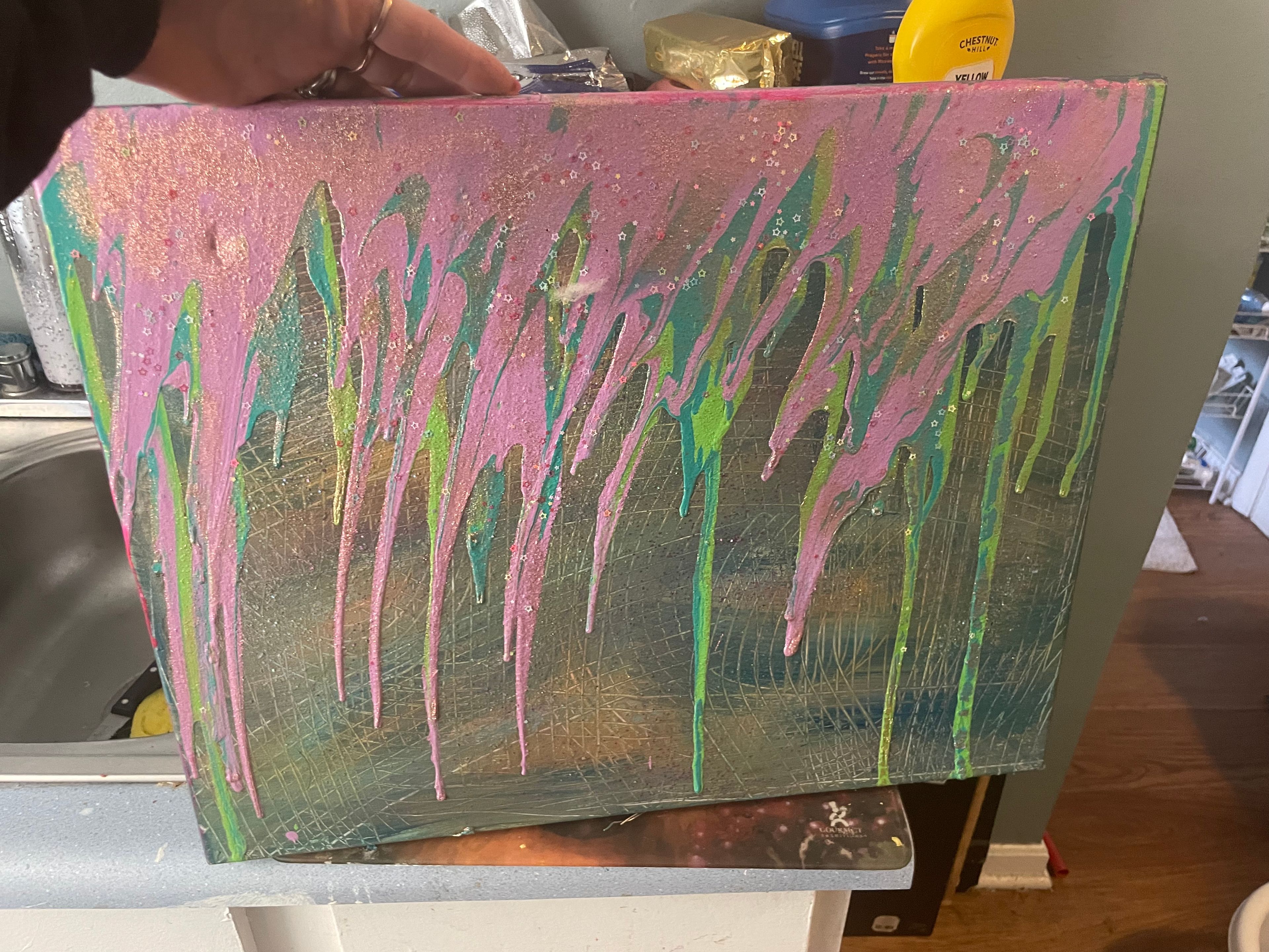 Abstract Acrylic Pour Painting