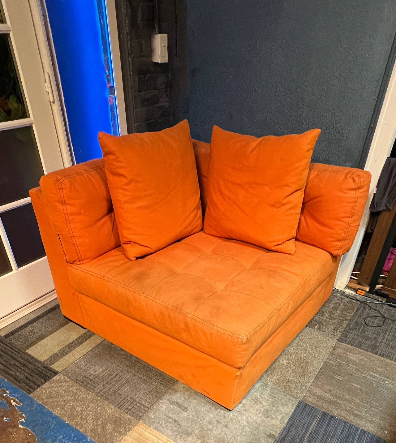 Orange Modular Corner Sectional Chair