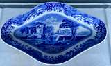 Spode Blue Italian Diamond Pickle Dish - Image 3