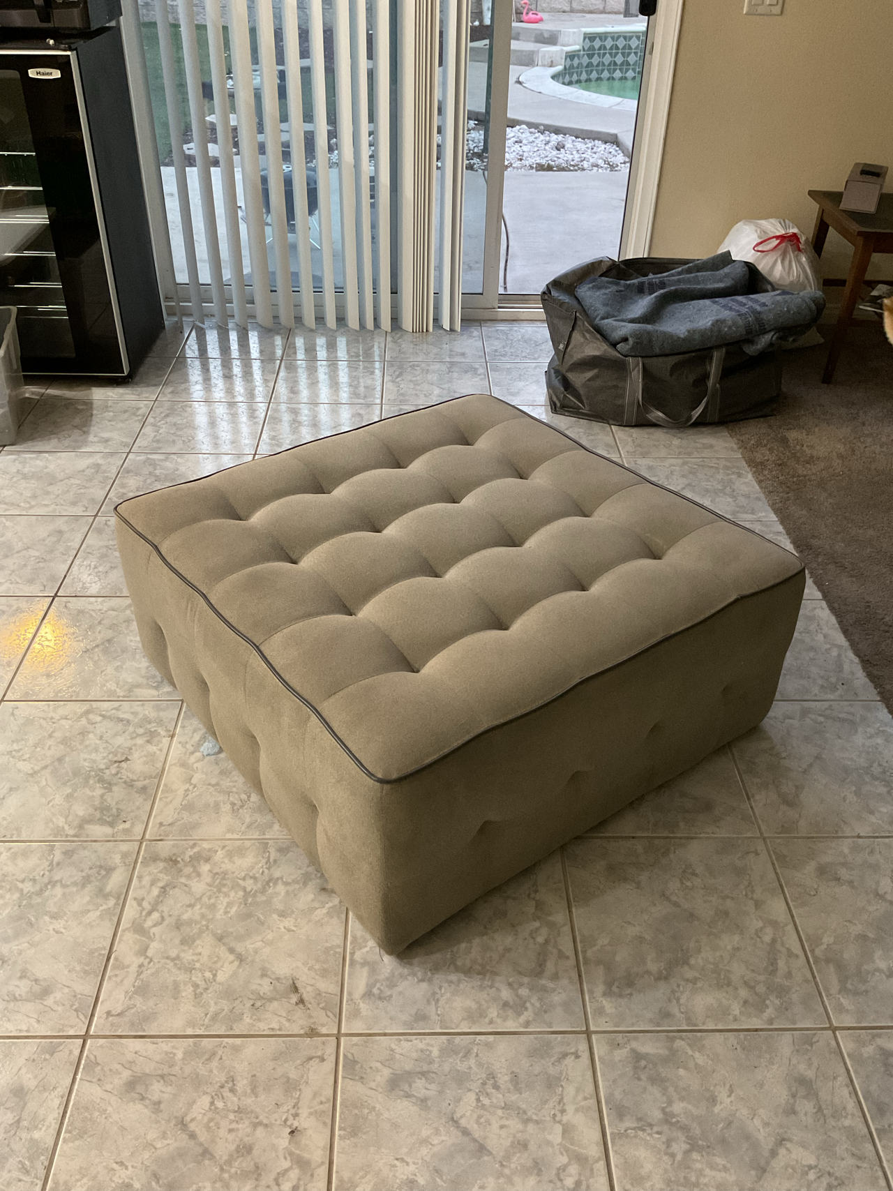 Tufted Square Ottoman