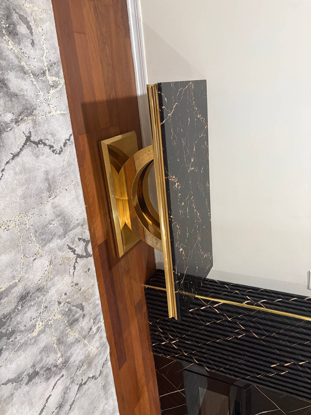 Modern Marble and Gold Console Table