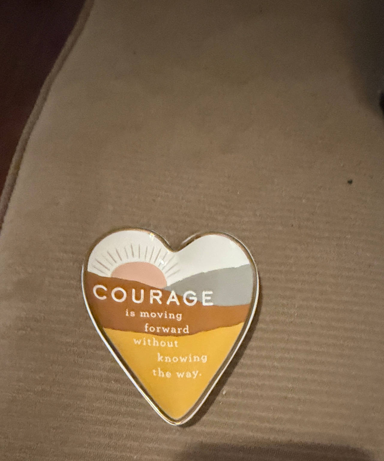 Natural Life Courage Heart Giving Trinket Dish