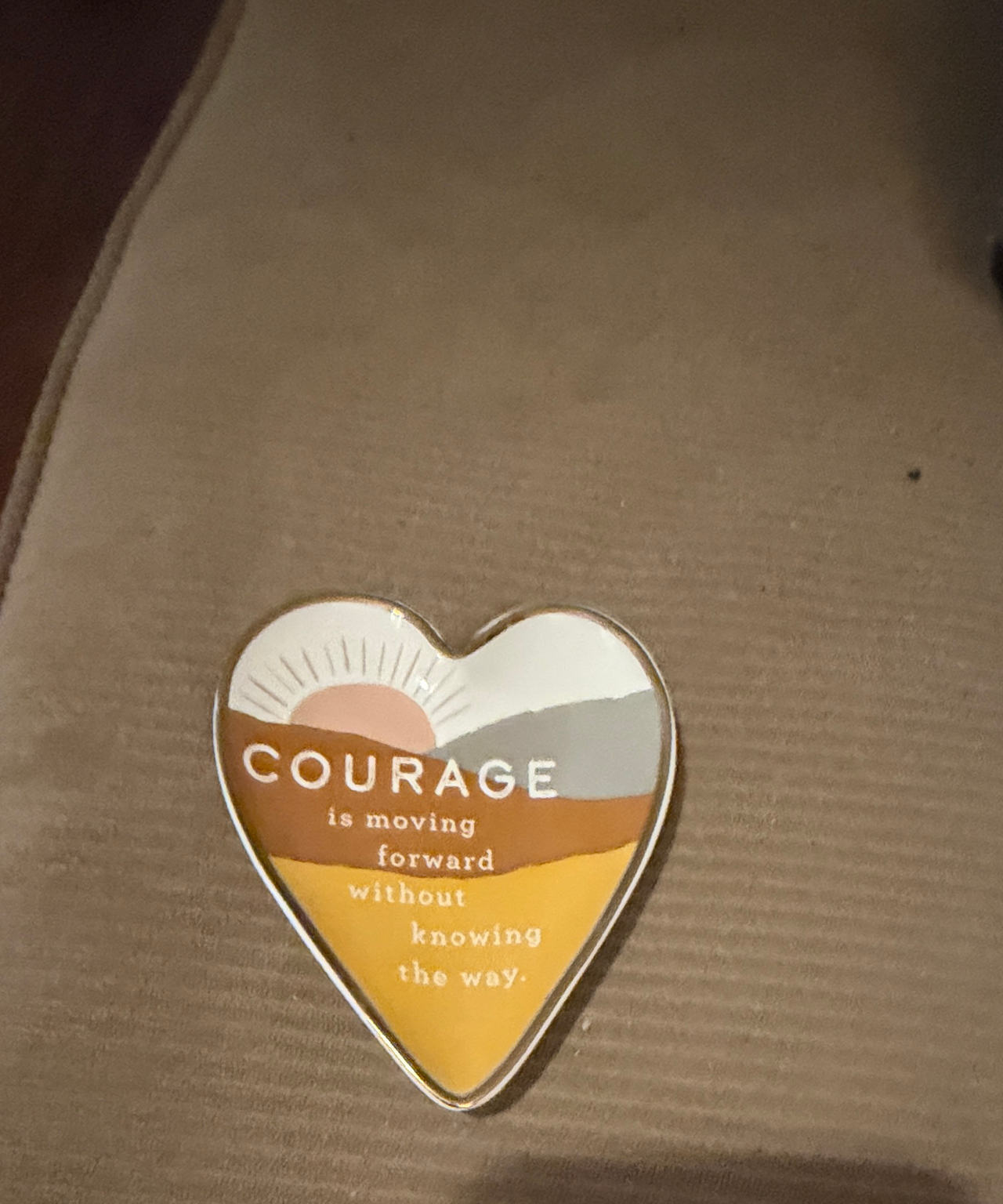 Natural Life Courage Heart Giving Trinket Dish