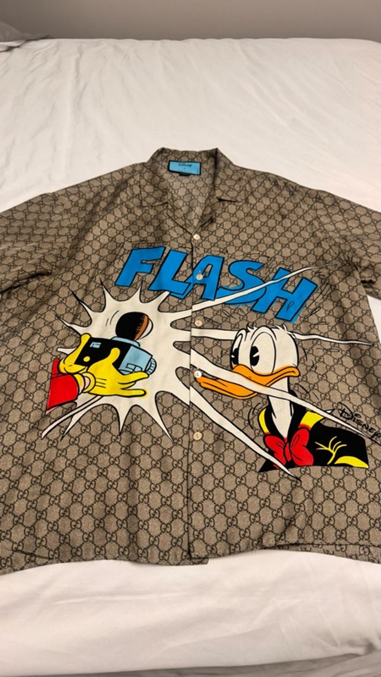 Gucci x Disney Donald Duck Silk Bowling Shirt