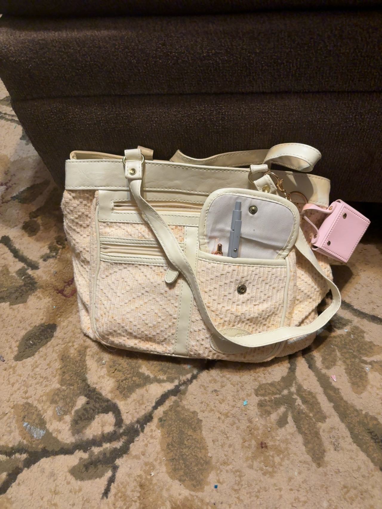 Pacific Connections Ivory Handloomed Summer Handbag