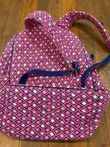 Vera Bradley Campus Backpack Pink White Blue - Image 4