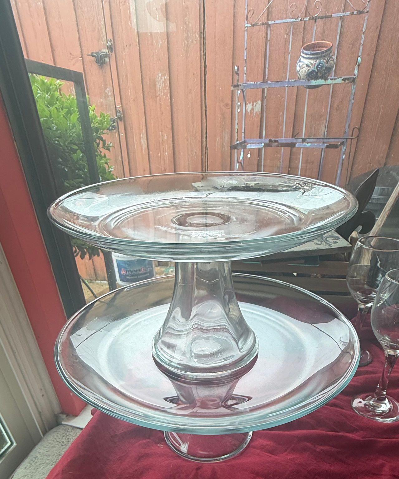 2-Tier Glass Cake and Candy Stand