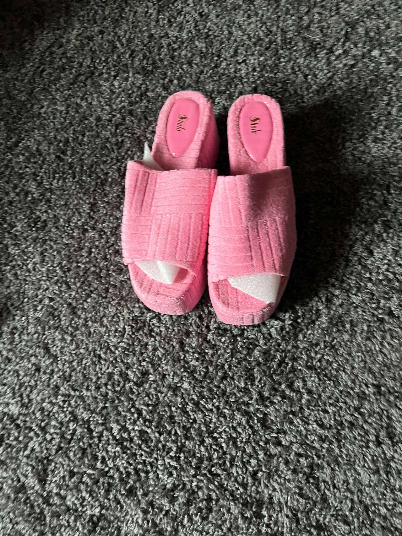 Women's Pink Open Toe Slippers