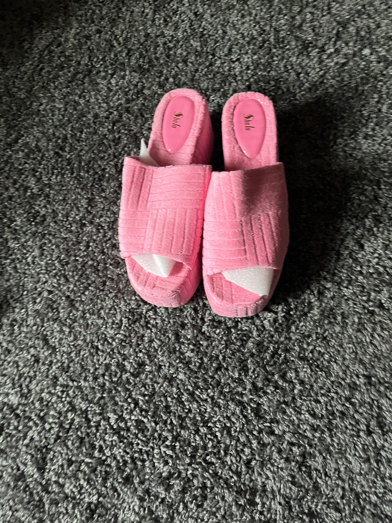 Women's Pink Open Toe Slippers