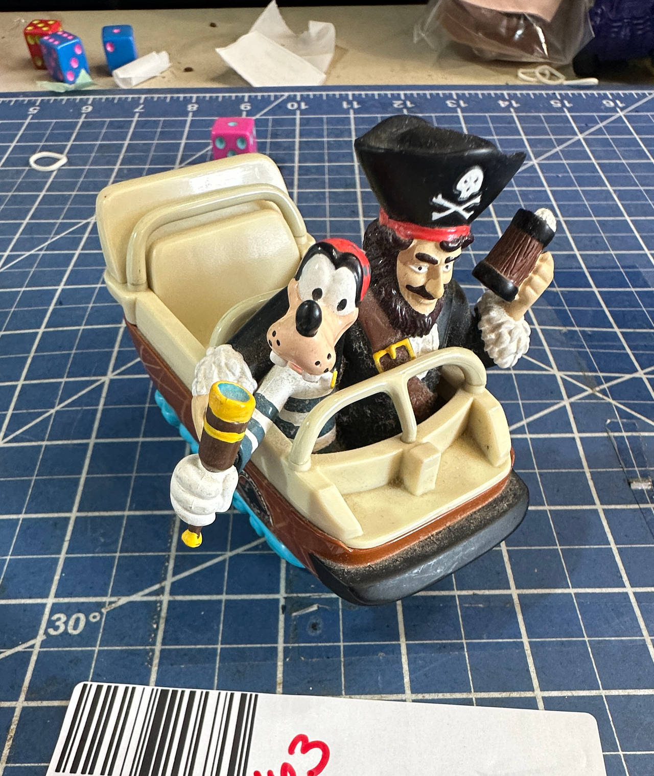 Disney Parks Goofy Pirates of the Caribbean Boat Figure 163