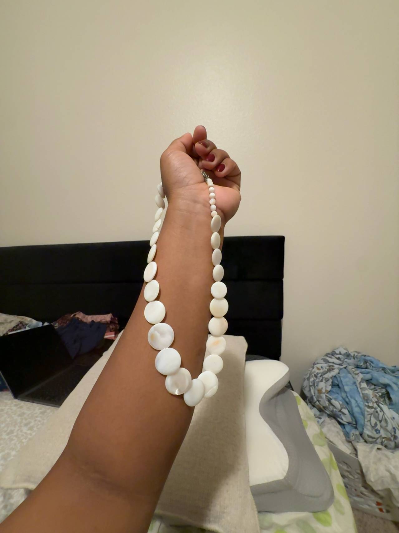 Vintage White Bone Statement Necklace