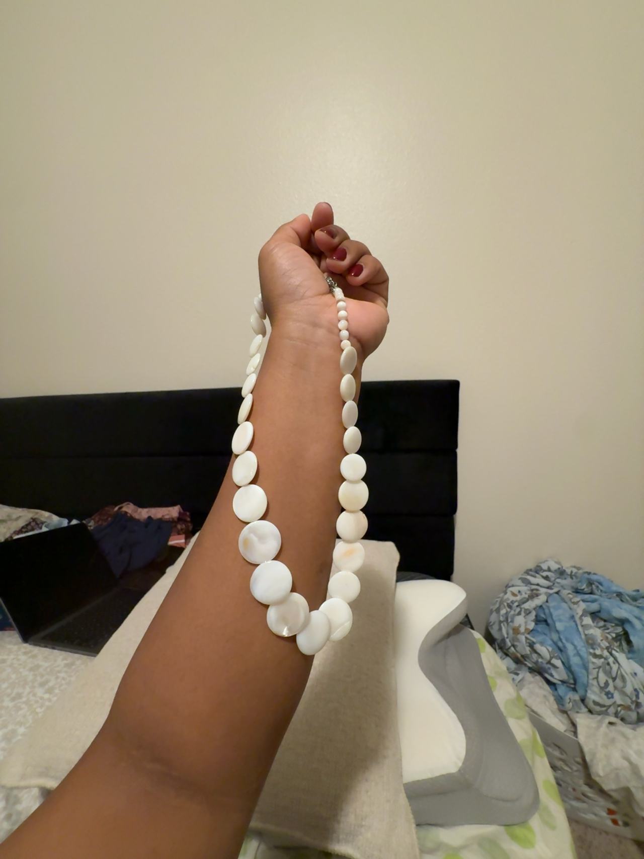 Vintage White Bone Statement Necklace