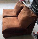 Pottery Barn Leather Sofa Loveseat Brown - Image 4