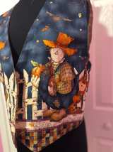 Halloween Novelty Vest Women LG Handmade Vintage Scarecrow  - Image 3