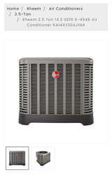 Rheem 2.5 Ton 14.3 SEER R-454B Air Conditioner - Image 1