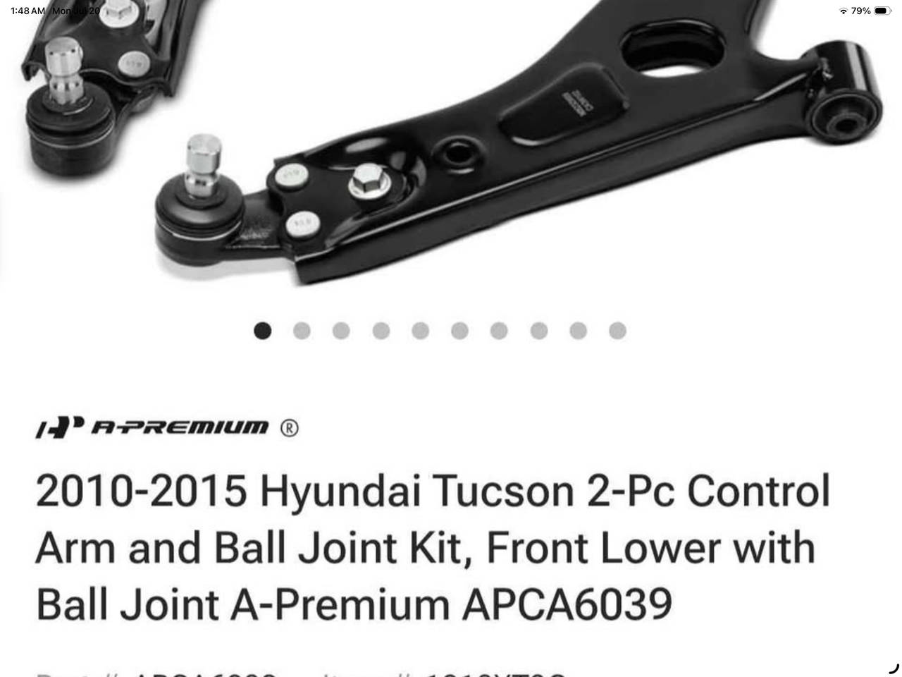 A-Premium 2010-2015 Hyundai Tucson Front Lower Control Arm and Ball Joint Kit
