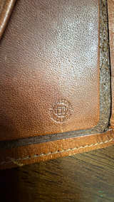 Vintage Embossed Leather wallet with Monogram - Image 2
