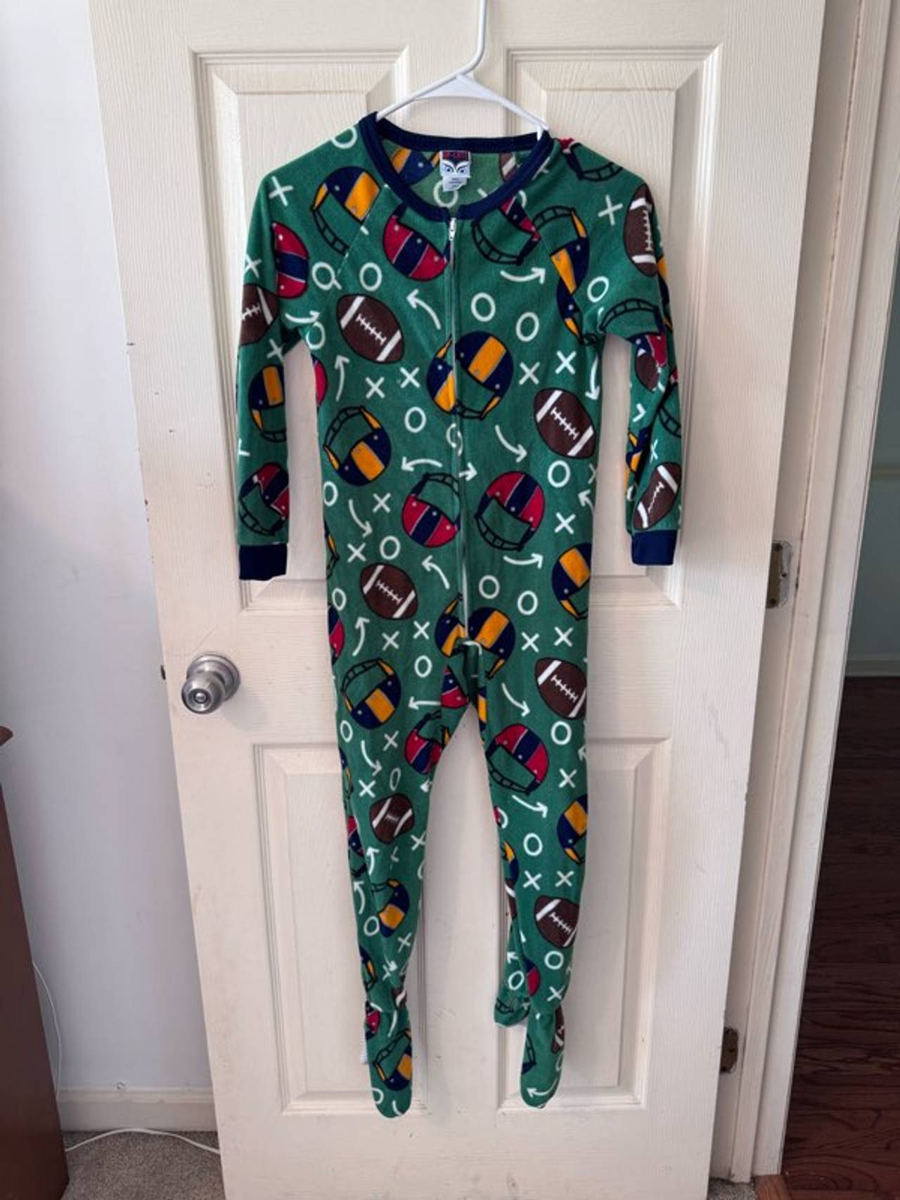 The Children's Place Football Fleece Footed Pajamas