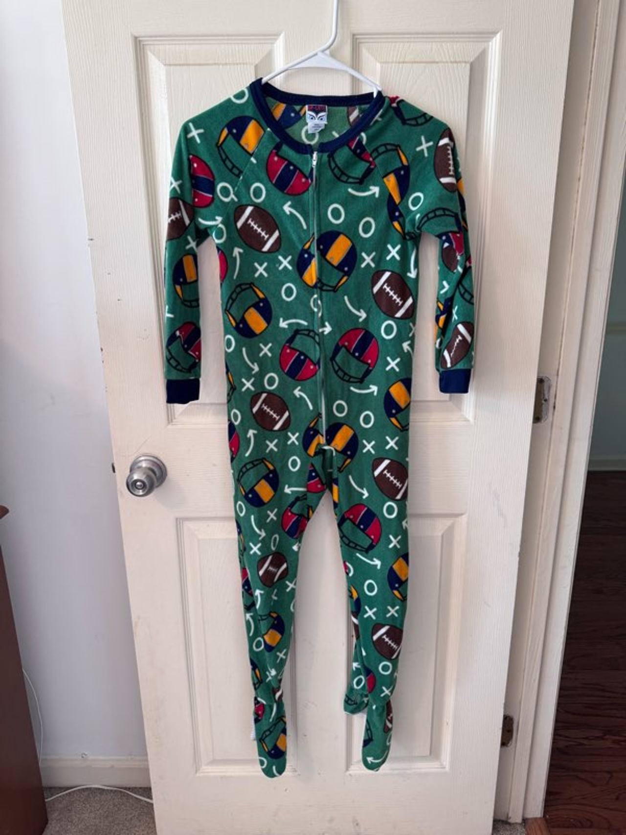 The Children's Place Football Fleece Footed Pajamas