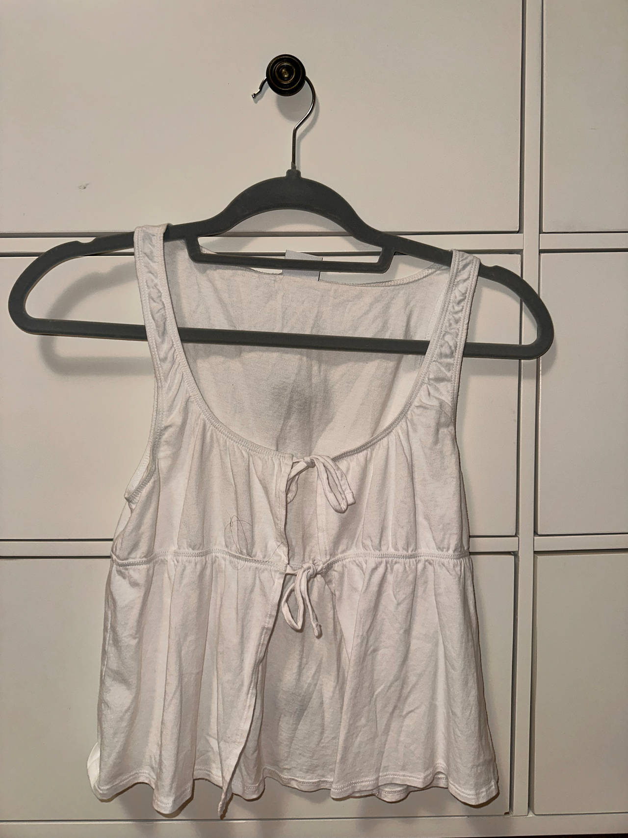 Aritzia White Sleeveless Peplum Top