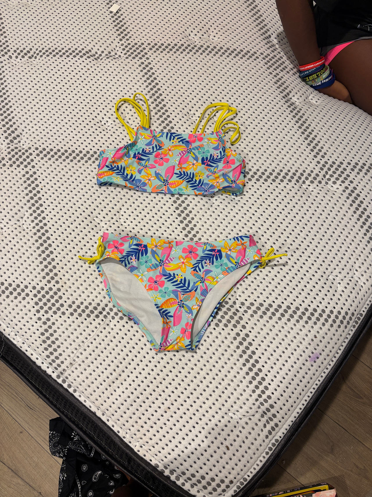 Cat & jack XL (14) floral girls swimsuit 