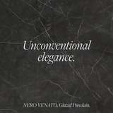 Satori La Marca Nero Venato 12-in x 24-in Honed Porcelain Floor and Wall Tile - Image 6
